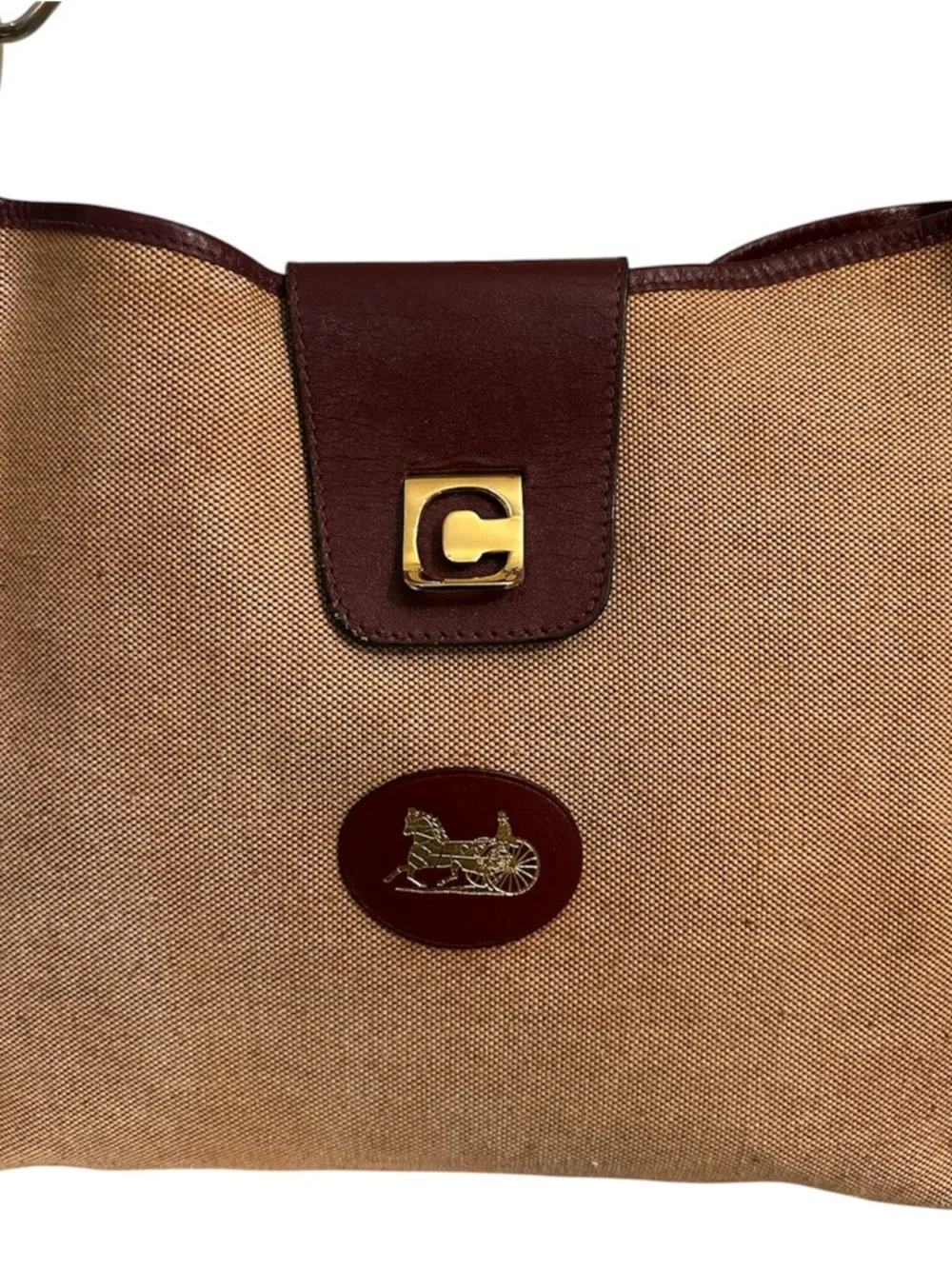 Celine Horse Carriage Canvas & Leather Shoulder Bag - Picture 2 of 11